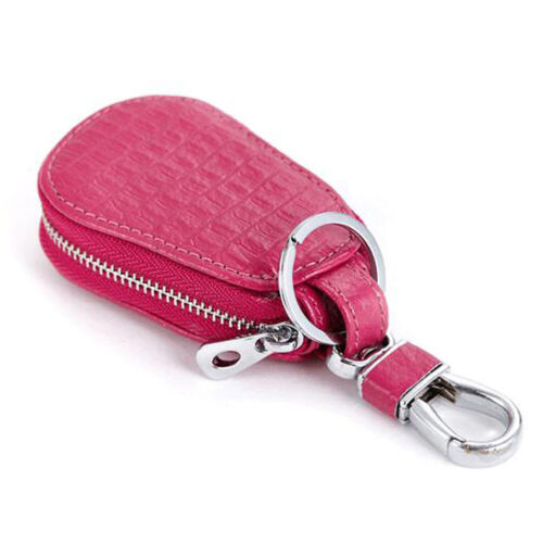 Leather Smart Remote Car Key Fob Case Cover Zipper Wallet Keychain Holder Bags - Picture 11 of 11