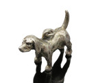 925 Sterling Silver Vintage Shiny Petite Bloodhound Dog Pendant Pt18754
