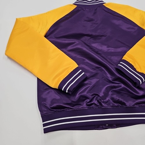 NWOT Los Angeles Lakers Mitchell & Ness Retro Satin Bomber Jacket Women's Medium - Picture 8 of 9