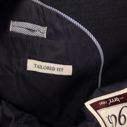 Jos A Bank Suit 3XL 3XLT Blue Hopsack Wool Cooling Summer Tailored Fit 54L 42x29 - Picture 8 of 21