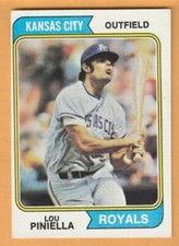 Lou Piniella Kansas City Royals 1974 Topps #390