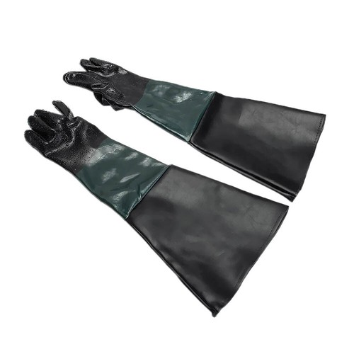 2Pcs Latex Sandblasting Working Gloves For Sandblaster Sand Cabinet Blasting New - Picture 11 of 12