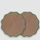 Deborah Rhodes Green 2-Piece Autumn Piped Oxford Placemat Set.