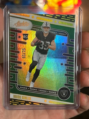 2024 Panini Absolute - Brock Bowers #113 Spectrum Green /25 (RC)