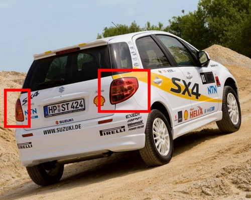 SX4 First generation 2007-2013 Hatchback 5D Clear Feux Arriere Red for SUZUKI - Picture 6 of 6
