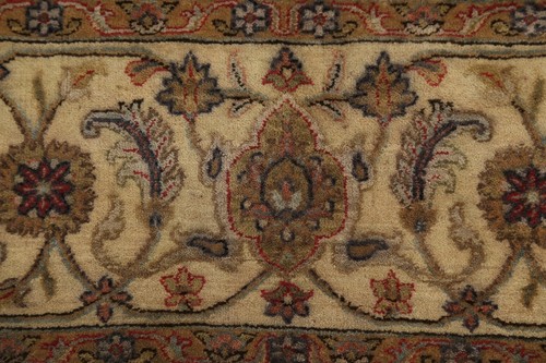 Alfombra floral Agra tradicional anudada a mano área oriental alfombra tinte vegetal 8x10 - Imagen 9 de 21