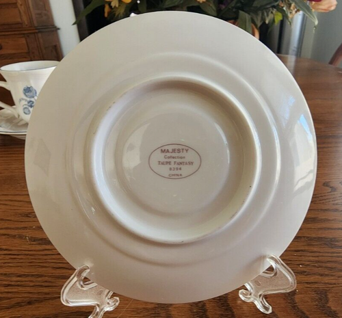 Taupe Fantasy Cup & Saucer Set Sango Majesty #8394 Porcelain White Pink Gold ! - Picture 22 of 24