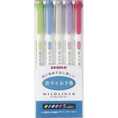 Zebra Line Marker slightly fluorescent, mild, astringent mild /3 set Japan F / S - Picture 10 of 12