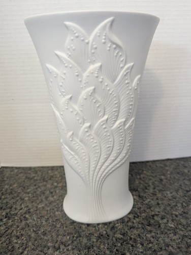 Rare Kaiser, Manfred Frey Satin Bisque Porcelain Art Nouveau Vase W. Germany - Picture 3 of 8