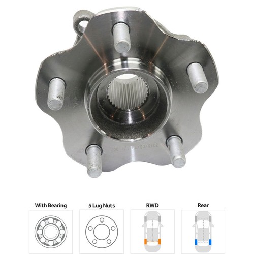 Front and Rear Hub Assembly Right (Passenger) and Left (Driver) for Infiniti - Imagen 7 de 9