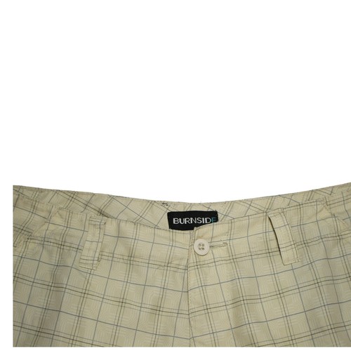 Burnside Herren Größe - 36 creme elfenbein Cargo kariert Boardshorts - Bild 2 von 6