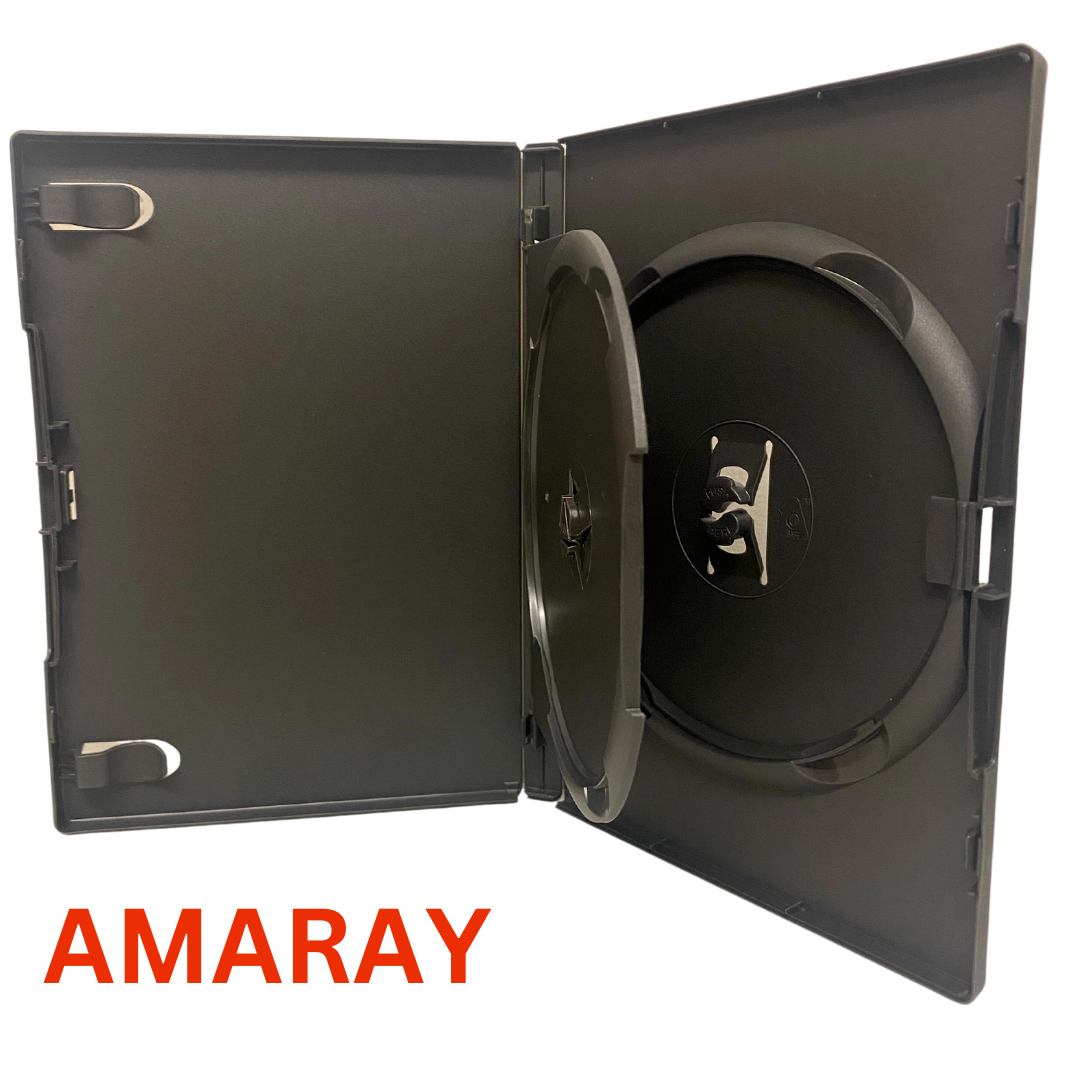 50 x 2 Disc Amaray Black Empty Double DVD Cases 14mm Spine Red Tag Genuine eBay