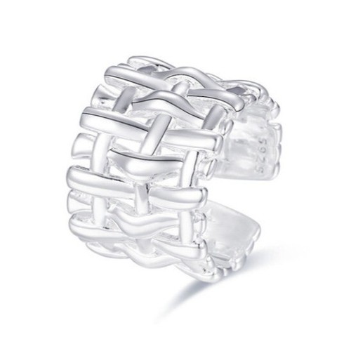 Anello viso design ampio nuovo griglia vento creativo trendy anello freddo alla moda - Foto 5 di 7