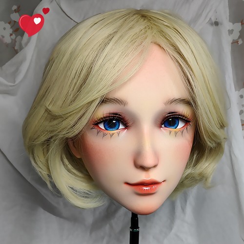 Kigurumi Animated Mask Female Cosplay Headgear Make-up Mask with Wig and Eyes - Picture 25 of 28