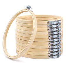 12 Pcs 6" Adjustable Embroidery Hoops Circle Cross Stitch Hoop Ring for Crafts