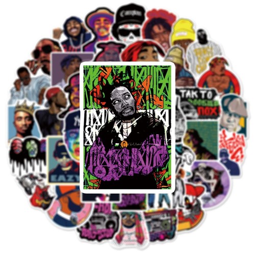 50 Stück East West Coast Rap Graffiti Aufkleber Cool Pop Usa Up Leben Kunst Sticker - Bild 4 von 7