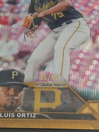 2023 Topps Chrome Gold Wave Luis Ortiz RC Guardians Pirates. GEM MINT - Picture 4 of 6