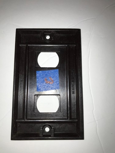 Vintage Wandteller gerippt braun 1 Gang 2 Loch Deko (Despard Design Typ) #C - Bild 2 von 5