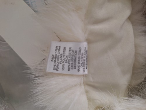 NEW With Tags Girls Edgehill Collections Rabbit Fur Collar/Scarf Accessory Craft - Picture 3 of 3
