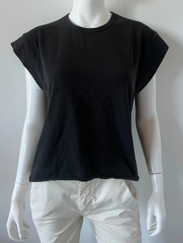Rag and Bone Tee Tank Ryder Muscle Black Cotton Size XS Foto 2 de 4