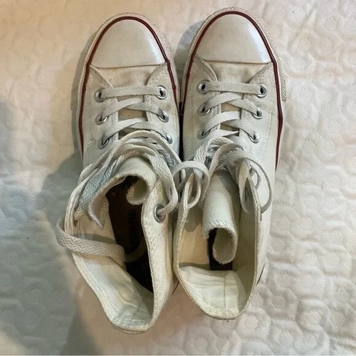 Converse Chuck Taylor Off-White High-Top Sneakers Women’s 6 Men’s 4 Unisex Shoes - Picture 11 of 12