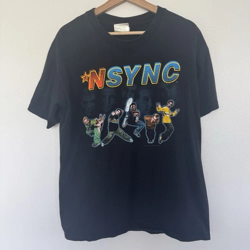Vintage 1999 Nsync T-Shirt Mens Large 90s Music Band Tour Te 1990s vintage concert t-shirt, vintage, size L, single stitch, B+ condition