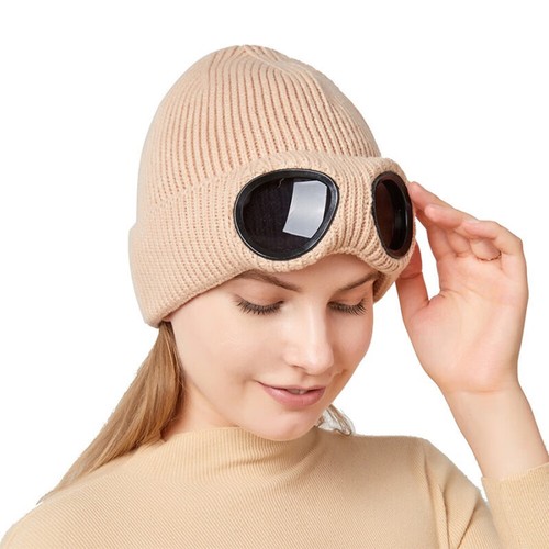 Cappelli Beanie Unisex Invernali Lavorati a Maglia Lana Grossa Solido Scaldabagno Casual Cappello Occhiali da Sci - Foto 8 di 26