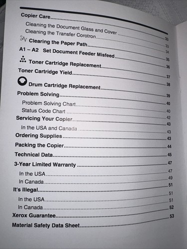 XEROX Copier Copy Machine User Guide Book For XC810 XC820 XC830 XC1020 XC1040 - Picture 6 of 13