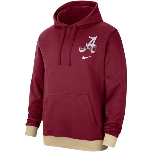 Nike Alabama Crimson Tide Campus Retro Fleece Pullover Hoodie Herren Large