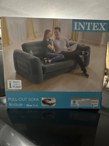 Intex ausziehbares aufblasbares Sofa - Grau