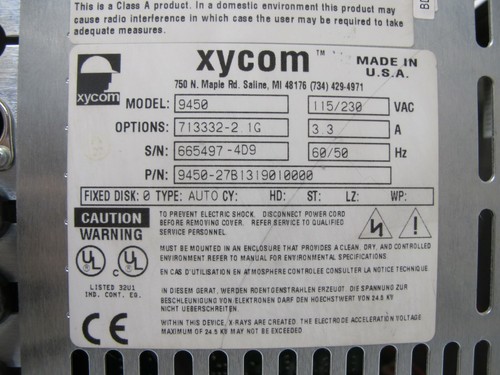 Xycom 9450 Interface Screen 9450-27B1319010000 713332-2 HMI Panel Display - Picture 3 of 12