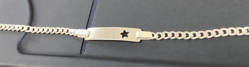 NEU Kinderarmband 15 cm lang Sterlingsilber Stern Identität, Geschenk, Taufe - Bild 2 von 6