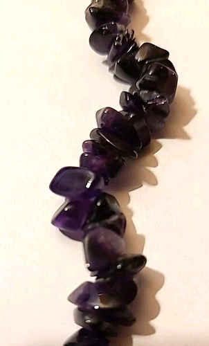 Dark Amethyst Necklace 34" Long and 84 Grams - Picture 9 of 14