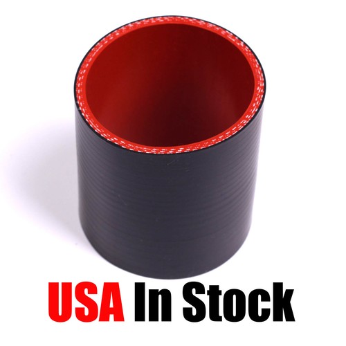 63mm 2.5" 2 1/2" STRAIGHT COUPLER SILICONE HOSE TURBO INTAKE PIPE BLACK - Picture 2 of 3