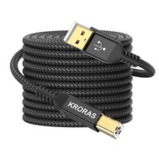 USB 2.0 Printer Cable 30 feet,USB Type A Male to B Male Scanner Cord High Speed.