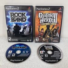 Rock Band & Guitar Hero 3 III: Legends of Rock (PlayStation 2 PS2) Game LOT