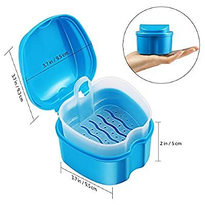 ROSENICE Denture Case, Denture Bath Box Case Dental Orthodontic Retainer, False - Picture 4 of 4