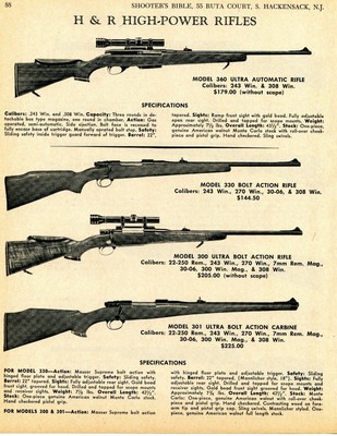 1968 Print Ad Of Harrington Richardson H R 360 330 300 301 High Power Rifle Ebay