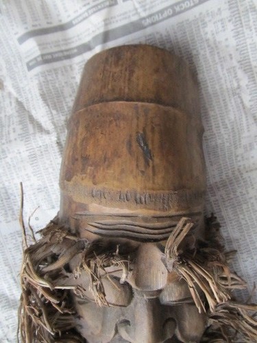 CARA BARBUDA DE MADERA DE UN COLECCIONISTA - FOTO - HECHA A MANO CULTURAL - Imagen 4 de 10
