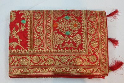 Designer Allover Zari Work Indian Silk Saree Bollywood Sari Bridal