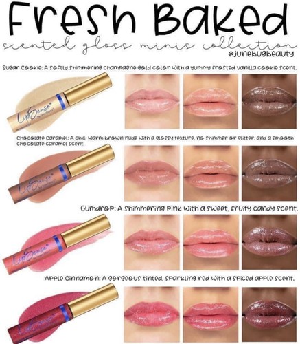 Neu Lipsense Fresh Baked Mini Duft Lipglosse 4er Set in Ornament oder Beutel - Bild 1 von 6