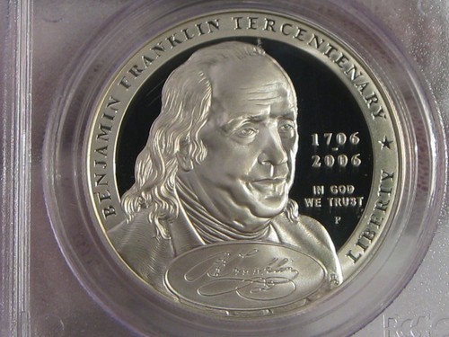 Deep Cameo Proof 2006-P Franklin Silver US Commem Dollar PCGS PR69 DCAM. #18 - Picture 2 of 8