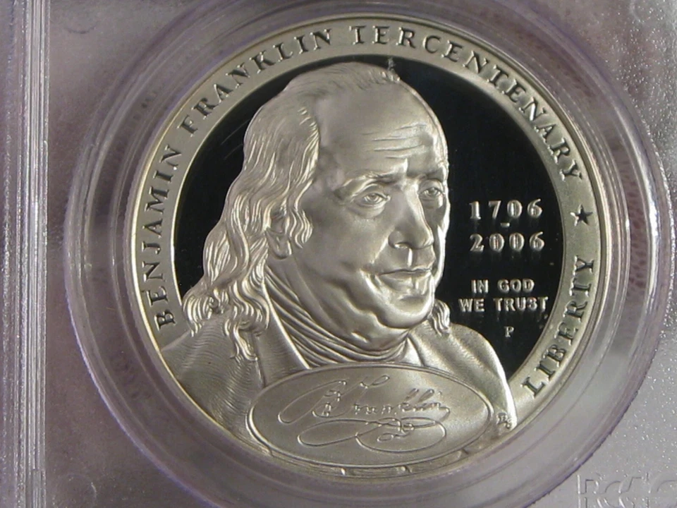 Deep Cameo Proof 2006-P Franklin Silver US Commem Dollar PCGS PR69 DCAM. #18 - Image 2 of 4