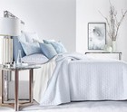Hotel Collection Lagoon 400 Thread Count Pima Cotton Full/Queen Coverlet Blue