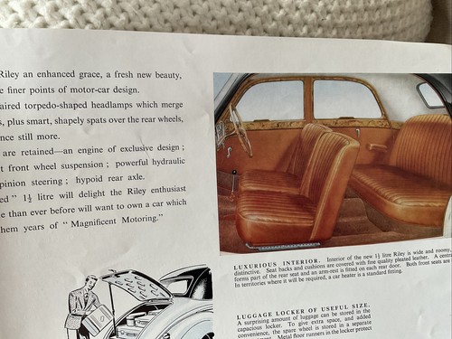 RILEY 1 ½ LITRE & PATHFINDER Car Sales Brochure Aug 1954 #H&E 5478 - Picture 14 of 19