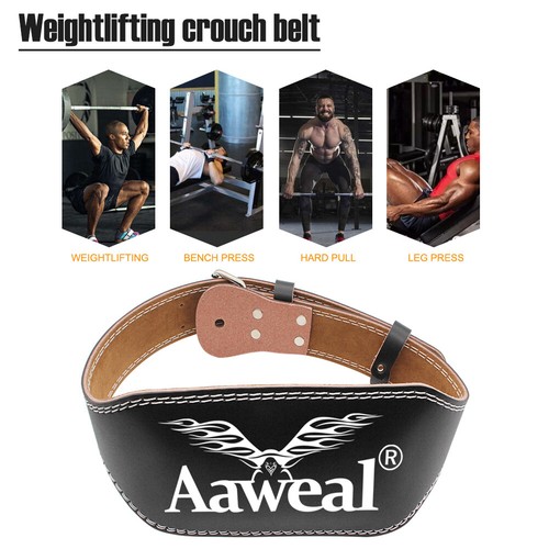 Cinturón de levantamiento de pesas de 6" soporte de cintura fitness gimnasio entrenamiento cuero PU - Imagen 8 de 18