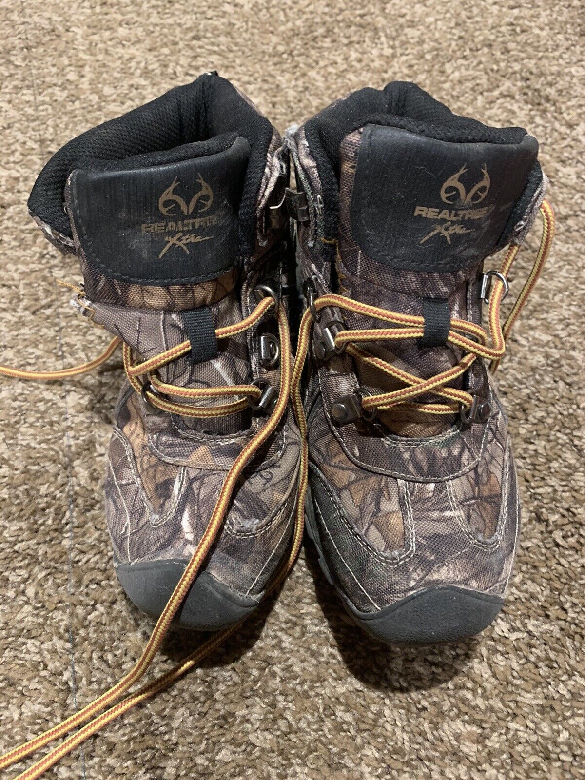 Realtree Xtra Boys Girls Youth Size 3 Camo Boots Hunting Hiking Canvas  605388301055 | eBay