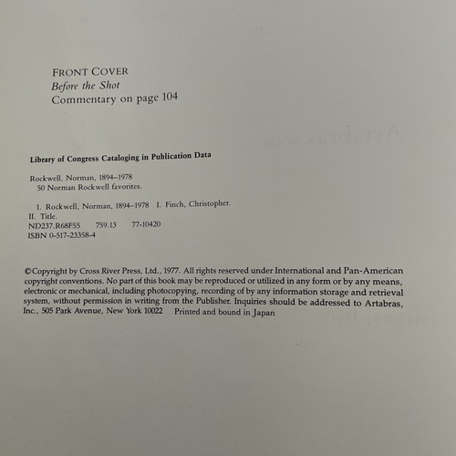 Norman Rockwell Artist 50 Favorites Artabras Book 1977 Softcover Large - Bild 4 von 11
