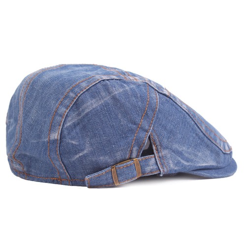 Berretti Uomo Cappelli Denim Modello Elegante Cappello Newsboy Regolabile Guida Golf Cap - Foto 6 di 8