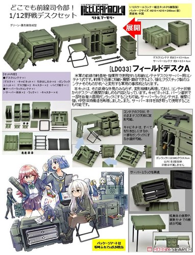 TomyTec 1/12 Military FIELD DESK A Set Plastic Model Kit #LD033 - Picture 7 of 9